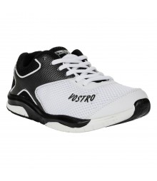 Vostro White Black Sports Shoes for Men - VSS0202